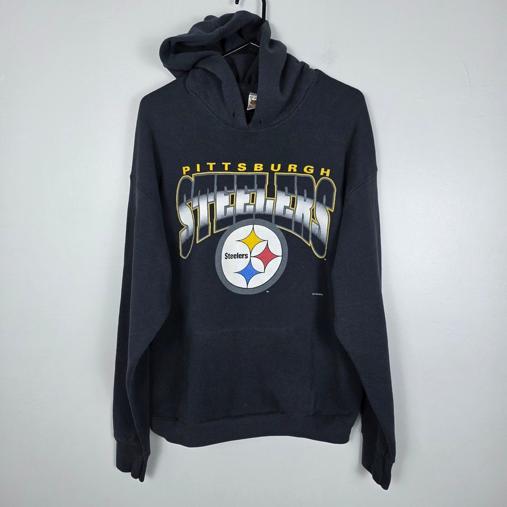 Vintage 1995 Pittsburgh Steelers NFL Hoodie Fruit of the Loom XL Sweatshirt